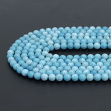 High quality Larimar Quartz, Round Smooth 4mm/6mm/8mm/10mm/12mm, Blue Gemstone, 15.5" Full Strand, Sku#U980 Bestbeads&Beyond