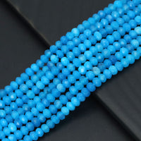 2x4mm Blue Jade Rondlle Faceted Beads, Sku#U2147