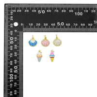 Colorful Enamel Shell Icecream Pendant charm, Sku#A509