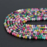 2x4mm Mixed Color Jade Rondelle Faceted Beads, Sku#U2146