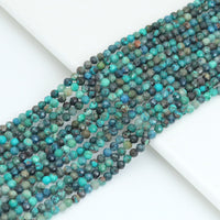 Genuine Chryscolla Round Faceted Beads, Sku#U2089