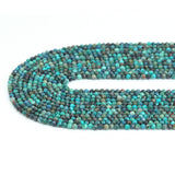 Genuine Chryscolla Round Faceted Beads, Sku#U2089