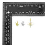 Gold Silver Shaka Hand Gesture Pearl North Star Pendant charm, Sku#A511