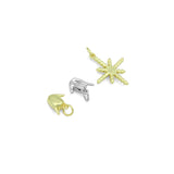Gold Silver Shaka Hand Gesture Pearl North Star Pendant charm, Sku#A511
