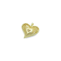 Heart CZ Gold Layered Heart Charm Pendant,Sku#LX875