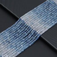 3x4mm Aquamarine Faceted Rondelle Beads, Sku#U2092