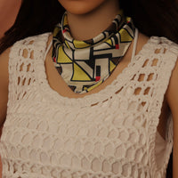 Scarf Necklace with Pearl Pendant, sku#EF807
