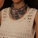 Scarf Necklace with Pearl Pendant, sku#EF807