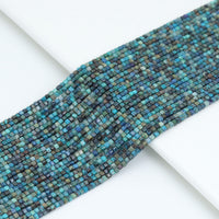 2.5mm Genuine Chryscolla Cube Faceted Beads,Sku#U2114