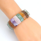 10x25mm Curved Rectangle Stretchy Bracelet, Sku#U1978