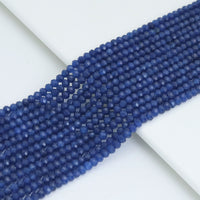 2,5x4mm Faceted Rondelle Sapphire Jade Beads, Sku#U2121