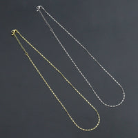 18K Gold Dainty Flat Figaro Chain necklace, sku#JL129