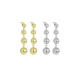 Gold Silver Ball Dangle Earrings, Sku#JL200