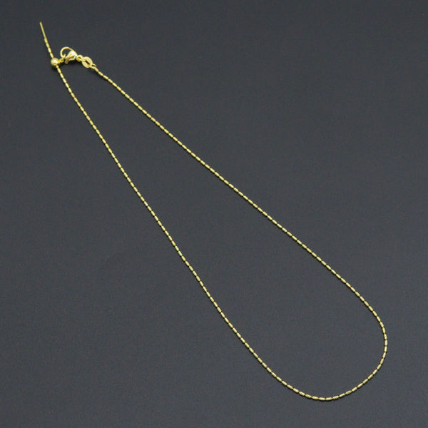 Gold Dainty bar Link Chain Adjustable Necklace , Sku#JL204