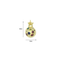 Colorful CZ Ladybird Laybug Pendant charm, Sku#JL209
