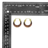 Acrylic Resin Drop & Hoop Earrings with Gold Accents, Sku#JL212