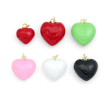 Puffy Enemel Heart Charm Pendant, valentine's day charm, Sku#JL213