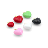 Puffy Enemel Heart Charm Pendant, valentine's day charm, Sku#JL213