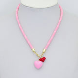 Puffy Enemel Heart Charm Pendant, valentine's day charm, Sku#JL213
