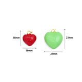 Puffy Enemel Heart Charm Pendant, valentine's day charm, Sku#JL213