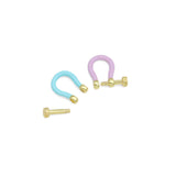 Colorful Enamel Clasp, Enamel U Shape Clasp, 18K Gold Filled Clasp Lock,Sku#K176
