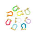 Colorful Enamel Clasp, Enamel U Shape Clasp, 18K Gold Filled Clasp Lock,Sku#K176