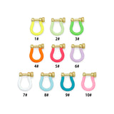 Colorful Enamel Clasp, Enamel U Shape Clasp, 18K Gold Filled Clasp Lock,Sku#K176