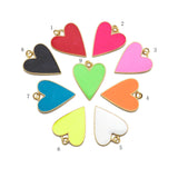 Gold Filled Black White Red Blue Enamel Heart Pendant, SKU#L504