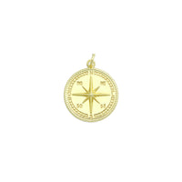 Gold North Star Compass Charm Pendant, Sku#L721