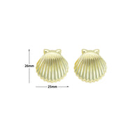 Shell Shape Stud Earrings, Sku#L739