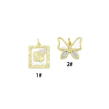 Mother of Pearl Butterfly Charm Pendant, Sku#L743