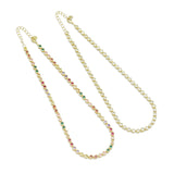 Multicolor CZ Chain Link Necklace,sku#LD416