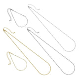 Thin Gold Silver Paperclip Link Chain Adjustable Necklace, Sku#LD488