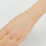 Thin Gold Silver Paperclip Link Chain Adjustable Necklace, Sku#LD488