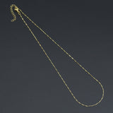 Dainty Gold Triangle Chain Necklace, Sku#LD542