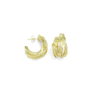 Gold Multi Wire Lines Earrings, Sku#LD565