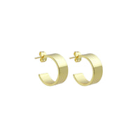 Plain gold Huggie Earrings, Sku#LD570