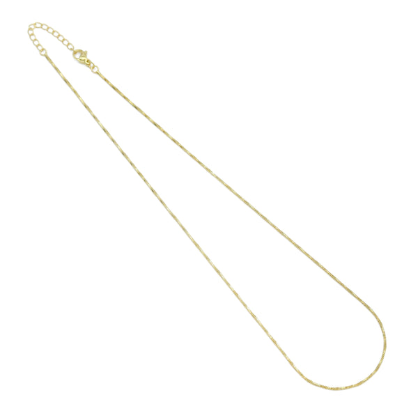 Gold Dainty Twisted Snake Chain Necklace, Sku#LD587