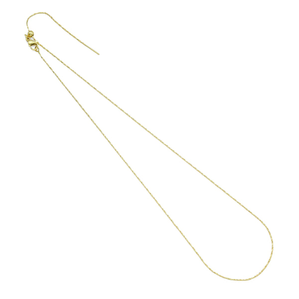 Twisted Dainty Gold Adjustable Chain Necklace, Sku#LD588