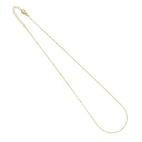 Gold Flat Oval Link Chain  Necklace, Sku#LD591