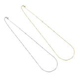 Gold Silver Satelliate cylinder Tube Chain Adjustable Necklace, Sku#LD604