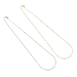 Gold Silver Satelliate cylinder Bar Tube Chain Adjustable Necklace, Sku#LD604