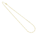 Gold Dainty Flower Link Chain  Necklace, Sku#LD606