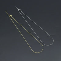 Gold Silver thin twisted snake chain Adjustable Necklace, Sku#LD629