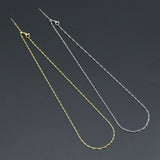 Gold Silver Twisted Waveline Chain Adjustable Necklace, Sku#LD630