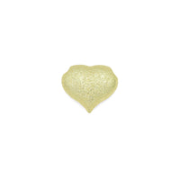 Sparkly Gold Puffy Heart Shape Charm Pendant, Sku#LD644