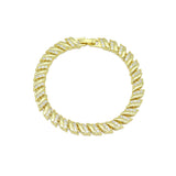 Clear CZ Spiral Line Adjustable Bracelet, Sku#LD668