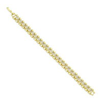 CZ Watch Band Chain Link  Bracelet, Sku#LD684