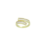 Baguette CZ Wrap Adjustable Ring, Sku#LD687