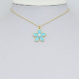 Colorful Enamel pearl Flower Pendant charm for Necklace Bracelet Jewelry Making Supply, Sku#LD768